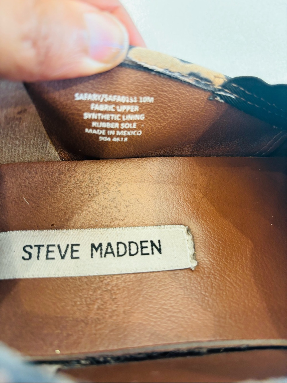 Steve Madden Leopard Women’s Slip-On Sneakers - Tan & Black size 10 - Picture 12 of 13